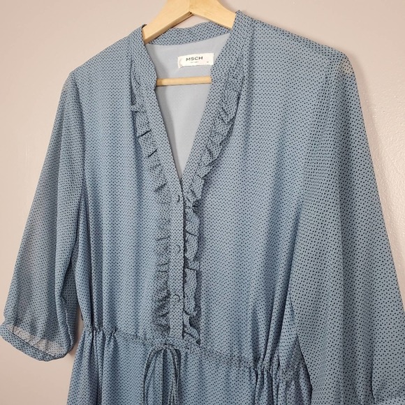 MSCH Blue Midi Cottagacore Petticoat Dress MEDIUM - Picture 3 of 8